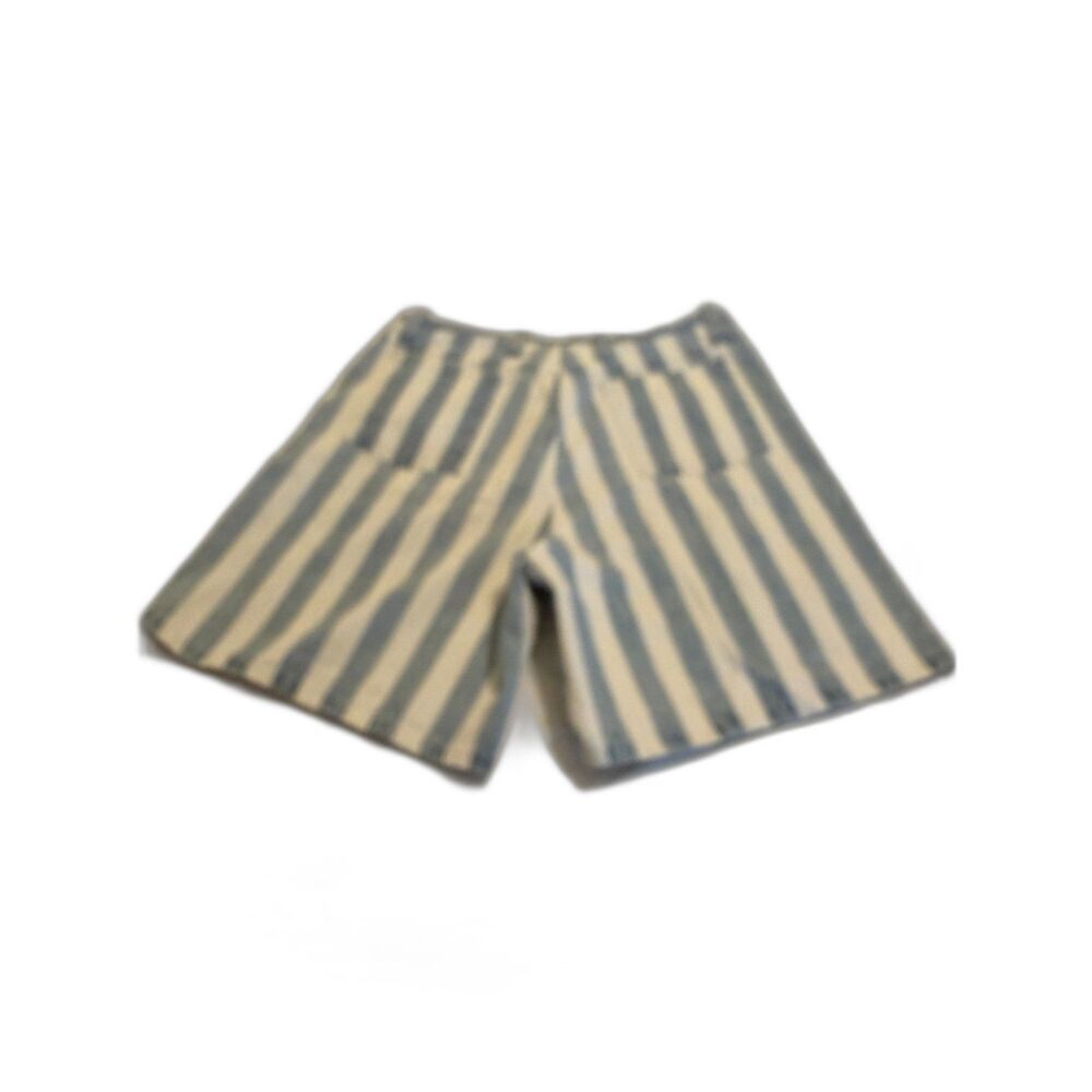 CENZA Vintage Women Striped Denim Shorts